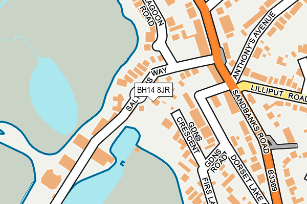 BH14 8JR map - OS OpenMap – Local (Ordnance Survey) BH14 8JR map - OS OpenMap – Local (Ordnance Survey)