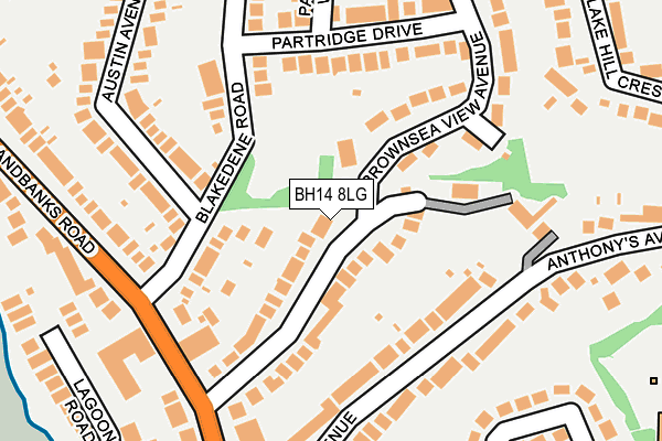 BH14 8LG map - OS OpenMap – Local (Ordnance Survey) BH14 8LG map - OS OpenMap – Local (Ordnance Survey)