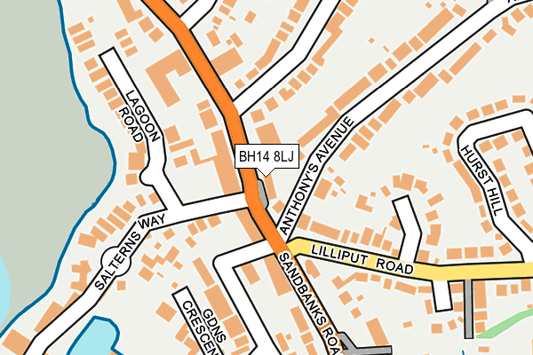 BH14 8LJ map - OS OpenMap – Local (Ordnance Survey) BH14 8LJ map - OS OpenMap – Local (Ordnance Survey)