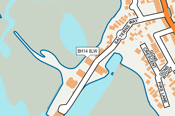 BH14 8LW map - OS OpenMap – Local (Ordnance Survey) BH14 8LW map - OS OpenMap – Local (Ordnance Survey)