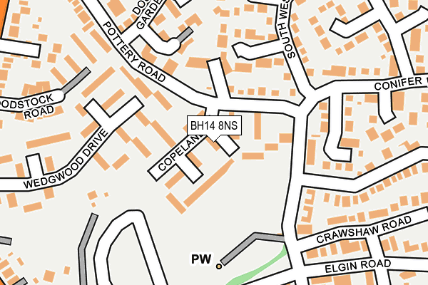 BH14 8NS map - OS OpenMap – Local (Ordnance Survey) BH14 8NS map - OS OpenMap – Local (Ordnance Survey)