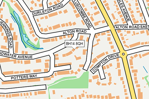 BH14 8QH map - OS OpenMap – Local (Ordnance Survey) BH14 8QH map - OS OpenMap – Local (Ordnance Survey)