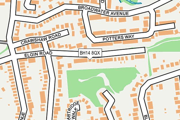 BH14 8QX map - OS OpenMap – Local (Ordnance Survey) BH14 8QX map - OS OpenMap – Local (Ordnance Survey)