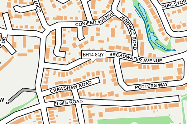 BH14 8QY map - OS OpenMap – Local (Ordnance Survey) BH14 8QY map - OS OpenMap – Local (Ordnance Survey)