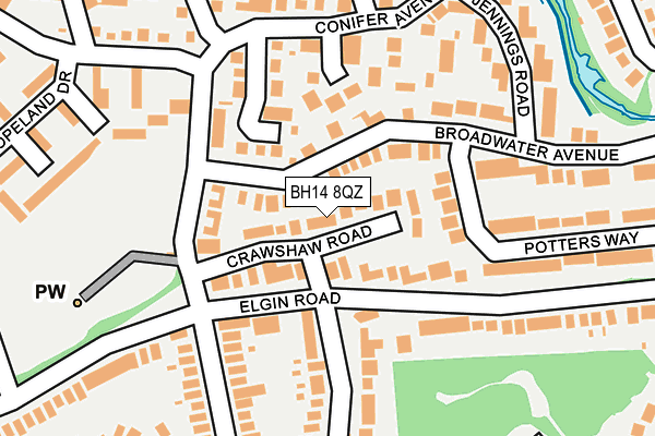 BH14 8QZ map - OS OpenMap – Local (Ordnance Survey) BH14 8QZ map - OS OpenMap – Local (Ordnance Survey)