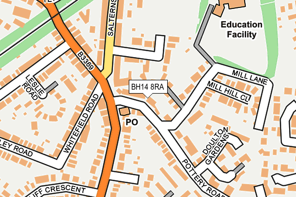 BH14 8RA map - OS OpenMap – Local (Ordnance Survey) BH14 8RA map - OS OpenMap – Local (Ordnance Survey)