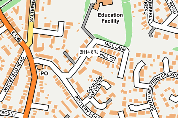 BH14 8RJ map - OS OpenMap – Local (Ordnance Survey) BH14 8RJ map - OS OpenMap – Local (Ordnance Survey)