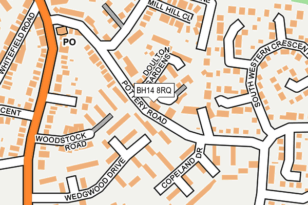 BH14 8RQ map - OS OpenMap – Local (Ordnance Survey) BH14 8RQ map - OS OpenMap – Local (Ordnance Survey)