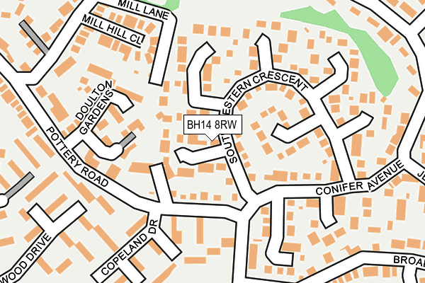 BH14 8RW map - OS OpenMap – Local (Ordnance Survey) BH14 8RW map - OS OpenMap – Local (Ordnance Survey)