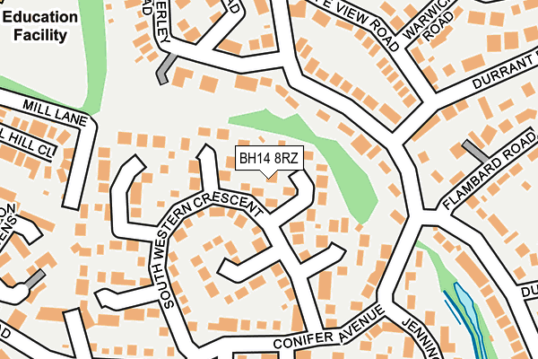 BH14 8RZ map - OS OpenMap – Local (Ordnance Survey) BH14 8RZ map - OS OpenMap – Local (Ordnance Survey)