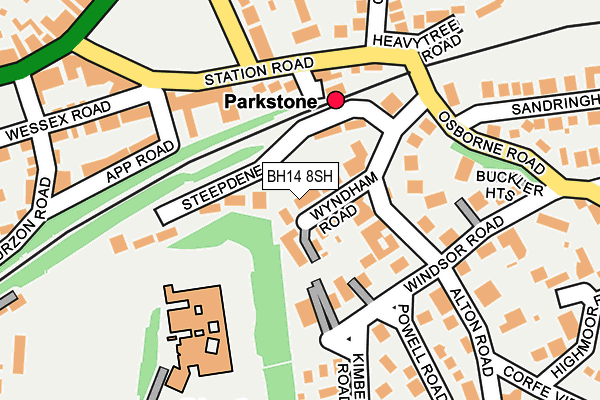BH14 8SH map - OS OpenMap – Local (Ordnance Survey)