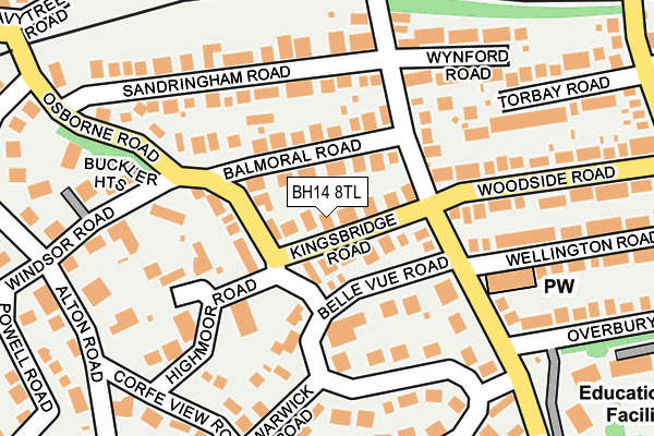 BH14 8TL map - OS OpenMap – Local (Ordnance Survey) BH14 8TL map - OS OpenMap – Local (Ordnance Survey)