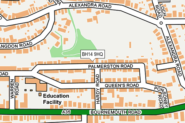 BH14 9HQ map - OS OpenMap – Local (Ordnance Survey) BH14 9HQ map - OS OpenMap – Local (Ordnance Survey)