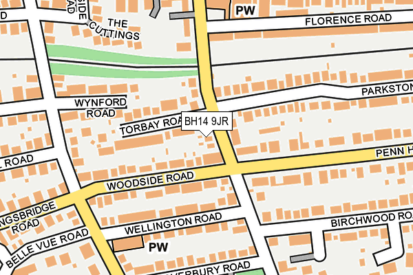BH14 9JR map - OS OpenMap – Local (Ordnance Survey) BH14 9JR map - OS OpenMap – Local (Ordnance Survey)