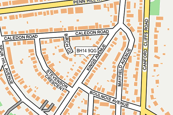 BH14 9QG map - OS OpenMap – Local (Ordnance Survey) BH14 9QG map - OS OpenMap – Local (Ordnance Survey)