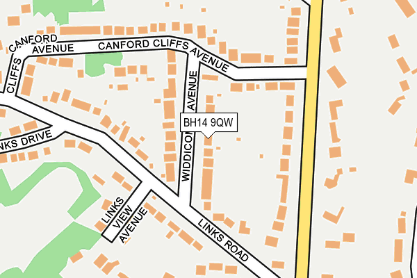 BH14 9QW map - OS OpenMap – Local (Ordnance Survey) BH14 9QW map - OS OpenMap – Local (Ordnance Survey)