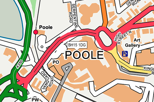 BH15 1DG map - OS OpenMap – Local (Ordnance Survey) BH15 1DG map - OS OpenMap – Local (Ordnance Survey)