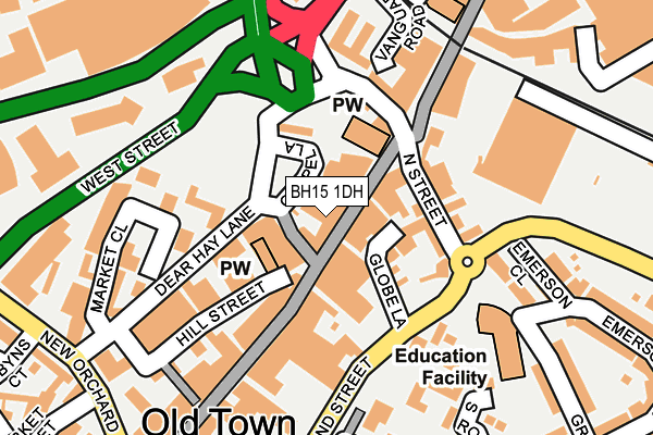 BH15 1DH map - OS OpenMap – Local (Ordnance Survey) BH15 1DH map - OS OpenMap – Local (Ordnance Survey)