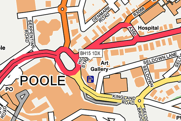 BH15 1DX map - OS OpenMap – Local (Ordnance Survey) BH15 1DX map - OS OpenMap – Local (Ordnance Survey)