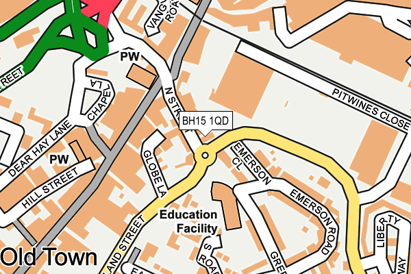 BH15 1QD map - OS OpenMap – Local (Ordnance Survey) BH15 1QD map - OS OpenMap – Local (Ordnance Survey)