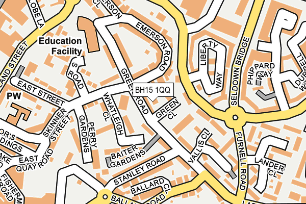 BH15 1QQ map - OS OpenMap – Local (Ordnance Survey) BH15 1QQ map - OS OpenMap – Local (Ordnance Survey)