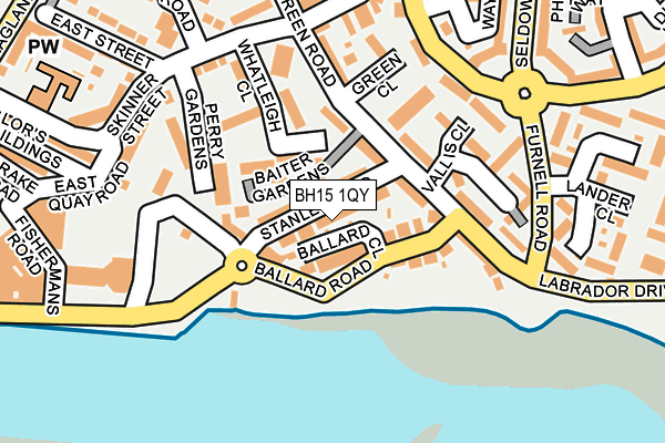 BH15 1QY map - OS OpenMap – Local (Ordnance Survey) BH15 1QY map - OS OpenMap – Local (Ordnance Survey)
