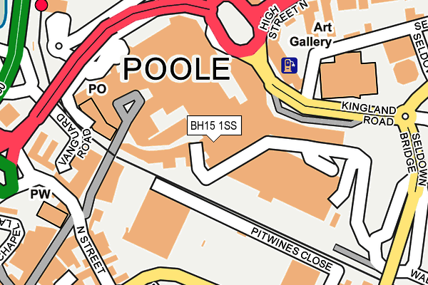 BH15 1SS map - OS OpenMap – Local (Ordnance Survey)