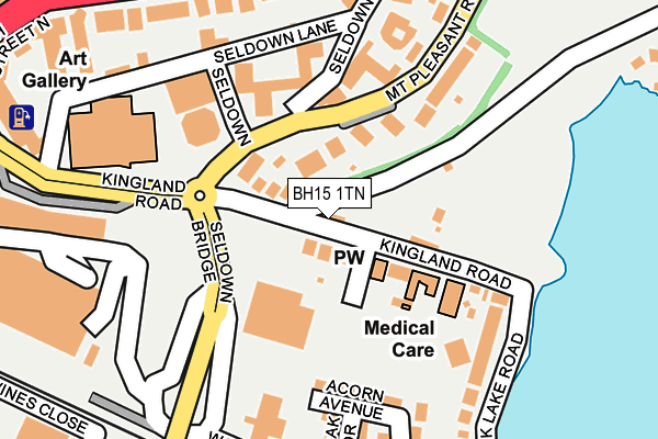 BH15 1TN map - OS OpenMap – Local (Ordnance Survey) BH15 1TN map - OS OpenMap – Local (Ordnance Survey)
