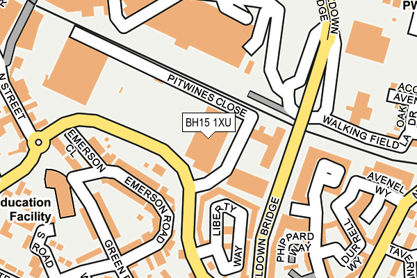 BH15 1XU map - OS OpenMap – Local (Ordnance Survey) BH15 1XU map - OS OpenMap – Local (Ordnance Survey)