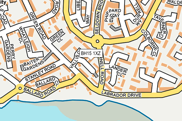 BH15 1XZ map - OS OpenMap – Local (Ordnance Survey) BH15 1XZ map - OS OpenMap – Local (Ordnance Survey)