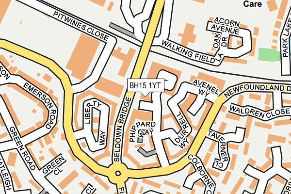 BH15 1YT map - OS OpenMap – Local (Ordnance Survey) BH15 1YT map - OS OpenMap – Local (Ordnance Survey)