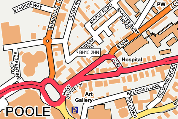BH15 2HN map - OS OpenMap – Local (Ordnance Survey) BH15 2HN map - OS OpenMap – Local (Ordnance Survey)