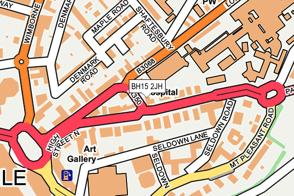 BH15 2JH map - OS OpenMap – Local (Ordnance Survey)
