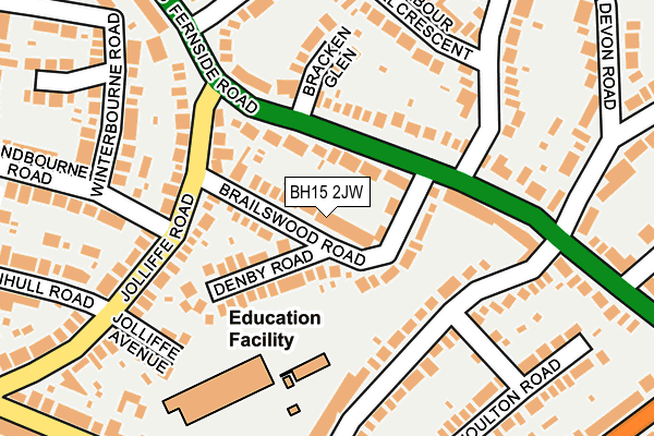 BH15 2JW map - OS OpenMap – Local (Ordnance Survey) BH15 2JW map - OS OpenMap – Local (Ordnance Survey)