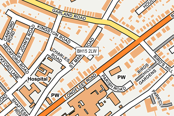 BH15 2LW map - OS OpenMap – Local (Ordnance Survey) BH15 2LW map - OS OpenMap – Local (Ordnance Survey)
