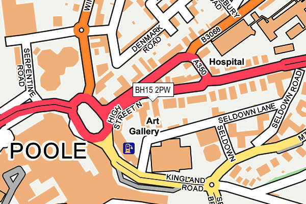 BH15 2PW map - OS OpenMap – Local (Ordnance Survey) BH15 2PW map - OS OpenMap – Local (Ordnance Survey)