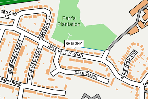 BH15 3HY map - OS OpenMap – Local (Ordnance Survey)