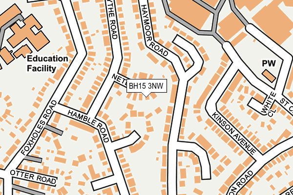 BH15 3NW map - OS OpenMap – Local (Ordnance Survey) BH15 3NW map - OS OpenMap – Local (Ordnance Survey)