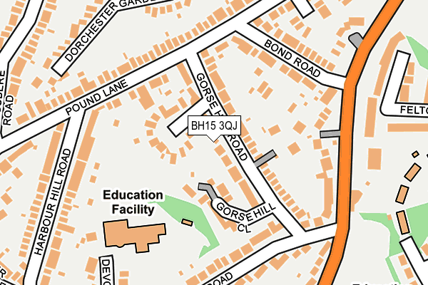 BH15 3QJ map - OS OpenMap – Local (Ordnance Survey) BH15 3QJ map - OS OpenMap – Local (Ordnance Survey)