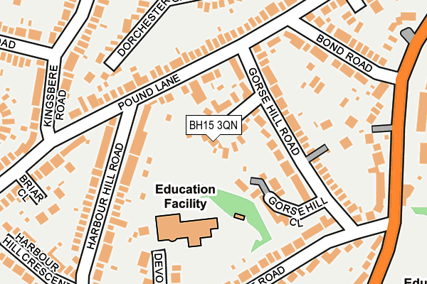 BH15 3QN map - OS OpenMap – Local (Ordnance Survey) BH15 3QN map - OS OpenMap – Local (Ordnance Survey)