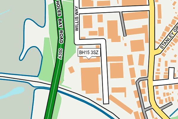 BH15 3SZ map - OS OpenMap – Local (Ordnance Survey) BH15 3SZ map - OS OpenMap – Local (Ordnance Survey)