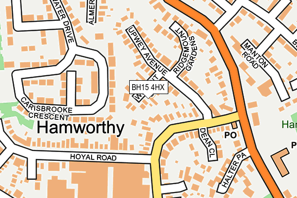 BH15 4HX map - OS OpenMap – Local (Ordnance Survey) BH15 4HX map - OS OpenMap – Local (Ordnance Survey)