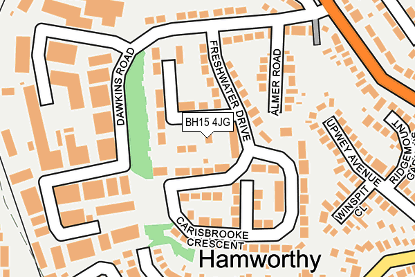 BH15 4JG map - OS OpenMap – Local (Ordnance Survey) BH15 4JG map - OS OpenMap – Local (Ordnance Survey)