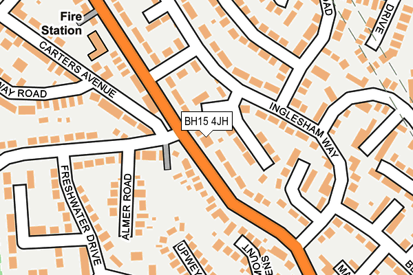 BH15 4JH map - OS OpenMap – Local (Ordnance Survey) BH15 4JH map - OS OpenMap – Local (Ordnance Survey)