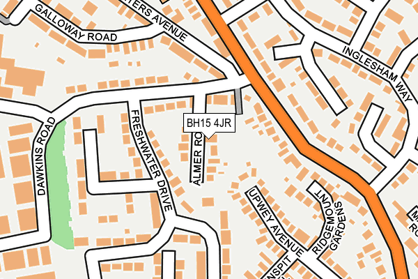 BH15 4JR map - OS OpenMap – Local (Ordnance Survey) BH15 4JR map - OS OpenMap – Local (Ordnance Survey)