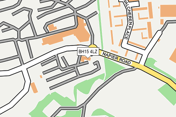 BH15 4LZ map - OS OpenMap – Local (Ordnance Survey) BH15 4LZ map - OS OpenMap – Local (Ordnance Survey)