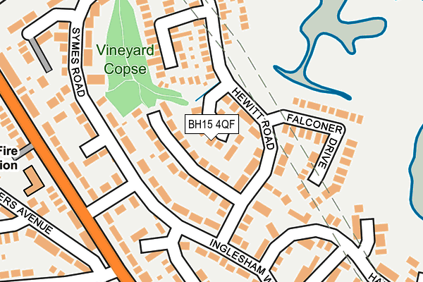 BH15 4QF map - OS OpenMap – Local (Ordnance Survey) BH15 4QF map - OS OpenMap – Local (Ordnance Survey)
