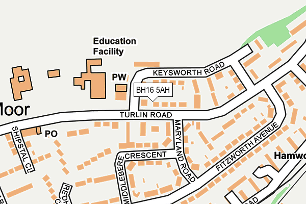 BH16 5AH map - OS OpenMap – Local (Ordnance Survey) BH16 5AH map - OS OpenMap – Local (Ordnance Survey)