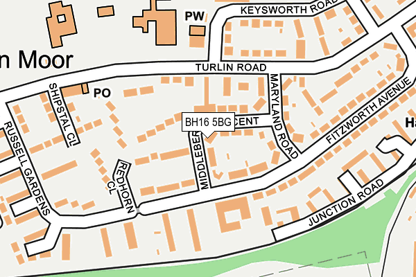 BH16 5BG map - OS OpenMap – Local (Ordnance Survey)
