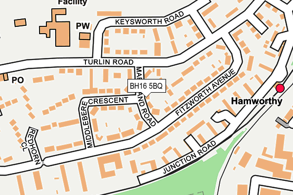 BH16 5BQ map - OS OpenMap – Local (Ordnance Survey) BH16 5BQ map - OS OpenMap – Local (Ordnance Survey)